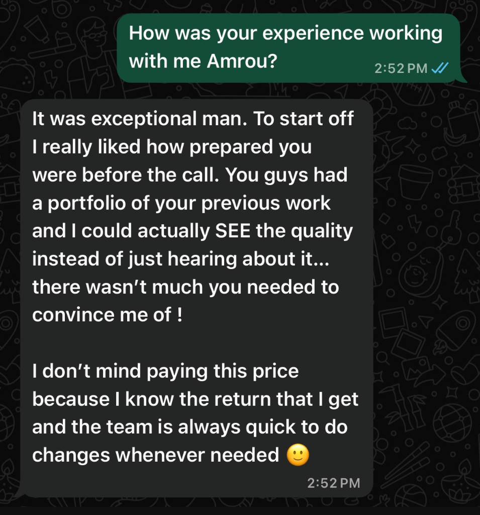Amrou testimonial