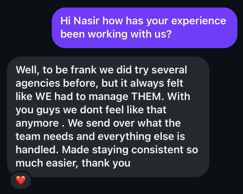 Nasir testimonial